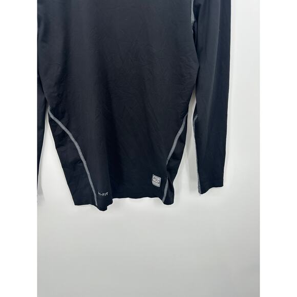 Nike Pro Combat Dri-fit Men Medium Black Compression Fitted Long Sleeve - Picture 3 of 7